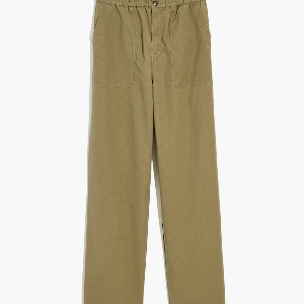 Madewell - Cotton Ripstop Pull-On Straight Cargo Pants - Women's Extra Small